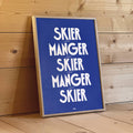 Affiche | Skier, pour manger… | Poster minimaliste: L - 30x40cm
