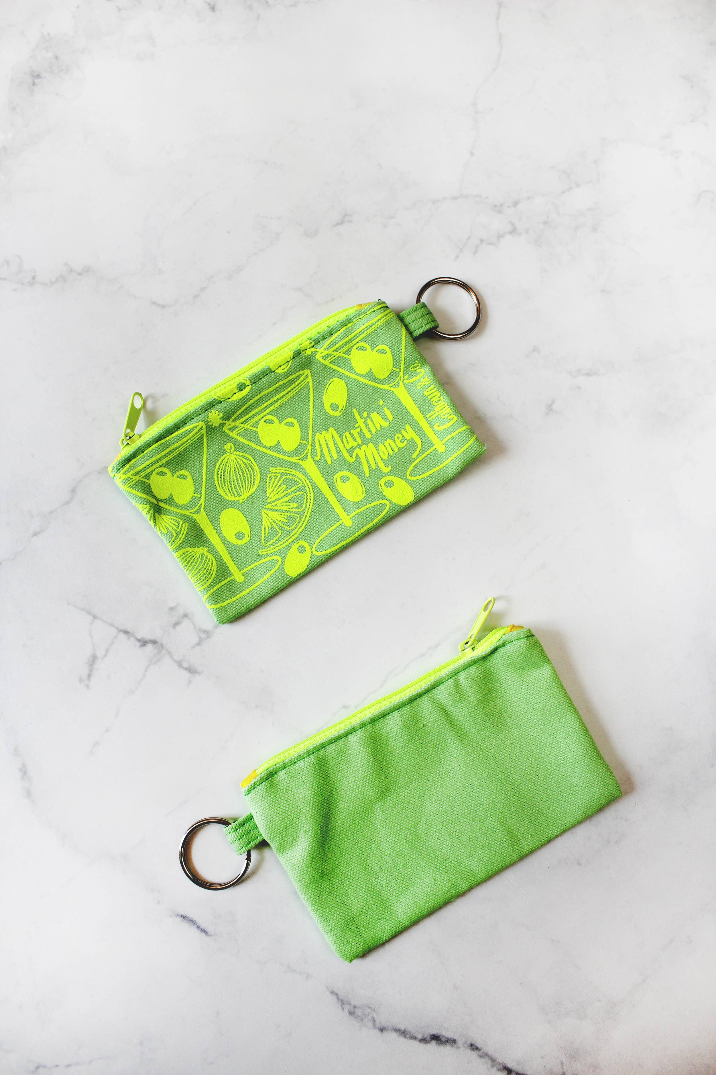 Pochette à cartes zippée Martini Money avec porte-clés