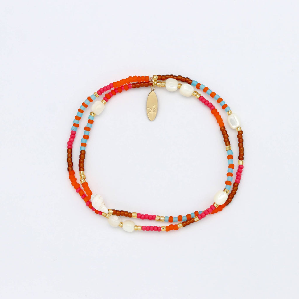 Collection de bracelets en perles colorées « Heure dorée »: Festival