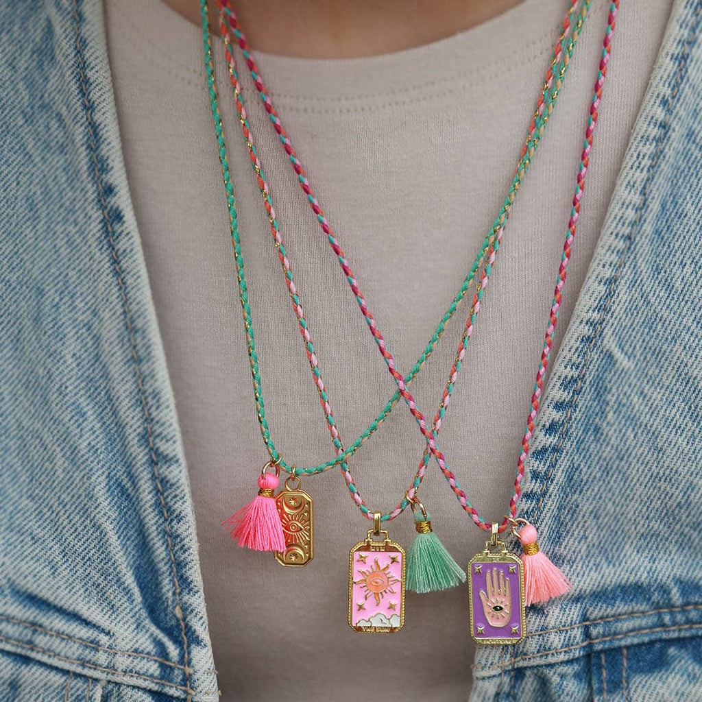 Collier gypsy avec amulette lune