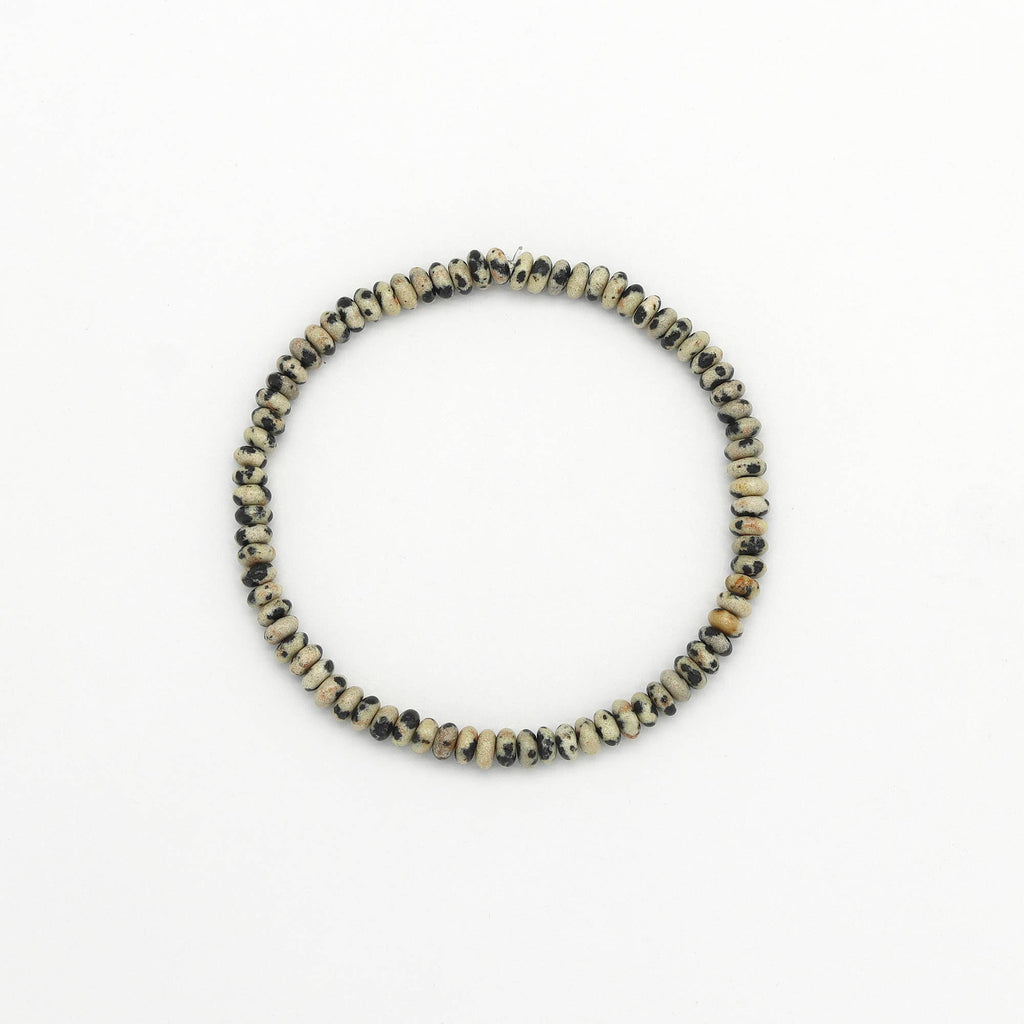 Bracelet élastiqué Pohaku en pierres précieuses: Agalmatolite