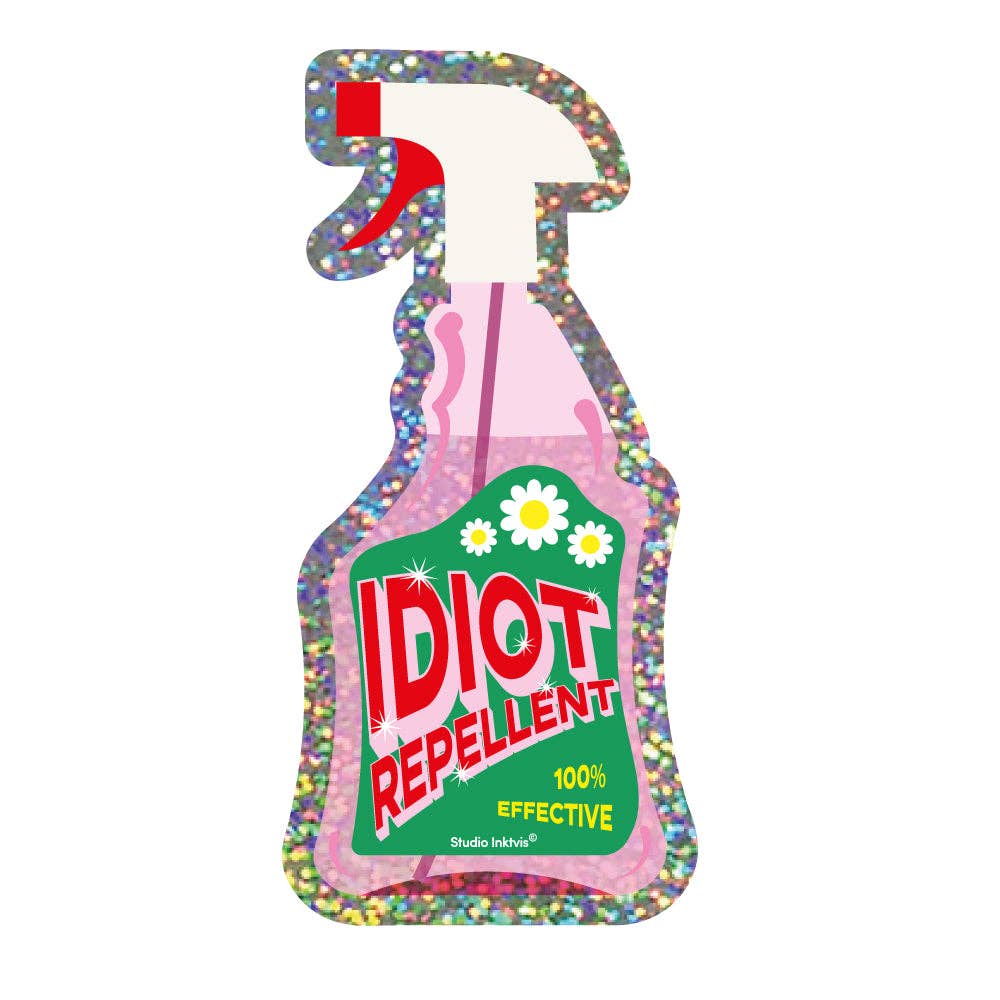 Autocollant pailleté Spray Répulsif à Idiots