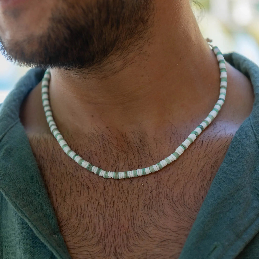 Collier en perles naturelles Pai Canyon, collier Suf pour hommes