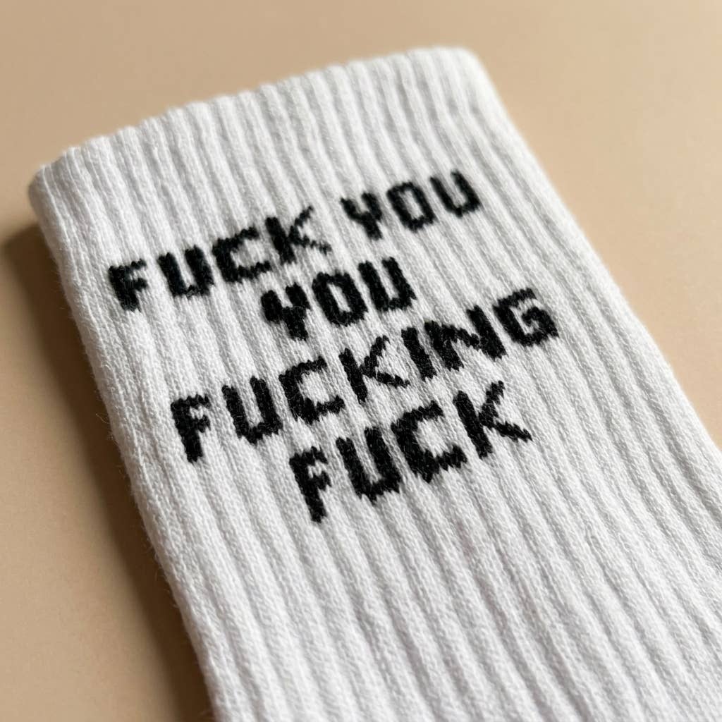 Chaussettes à message « Va te faire foutre »: Fuck Off / 37-43