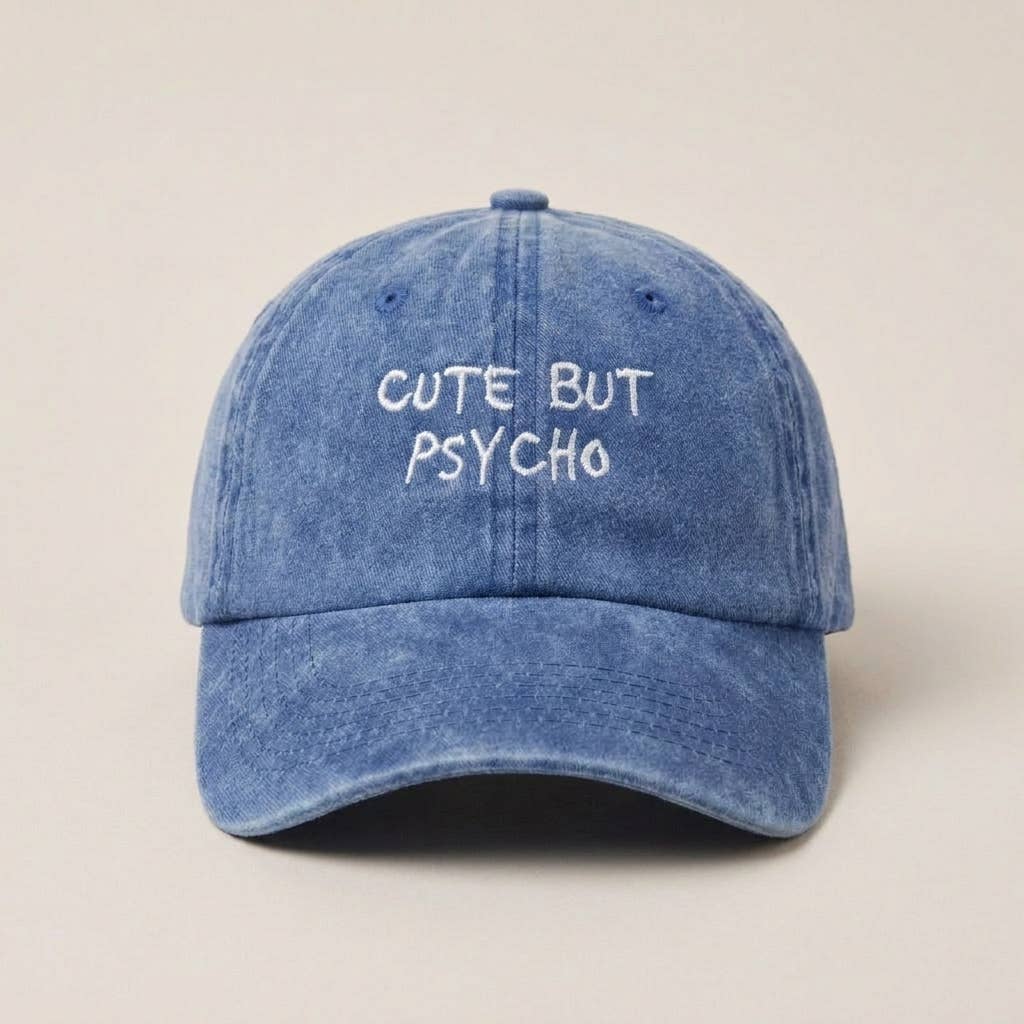 Casquette rose brodée « Mignonne mais psychopathe »: Green