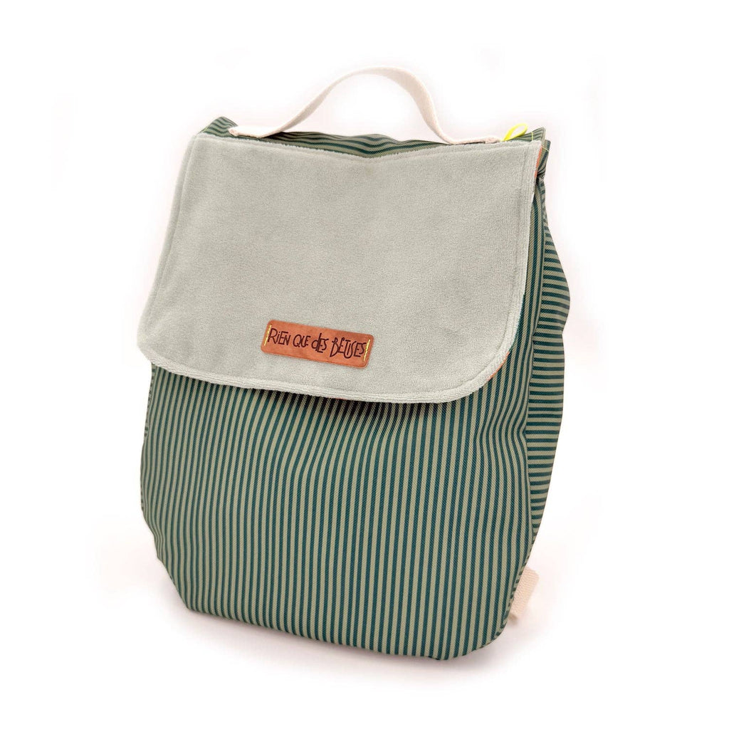 Sac à dos école vert - made in France