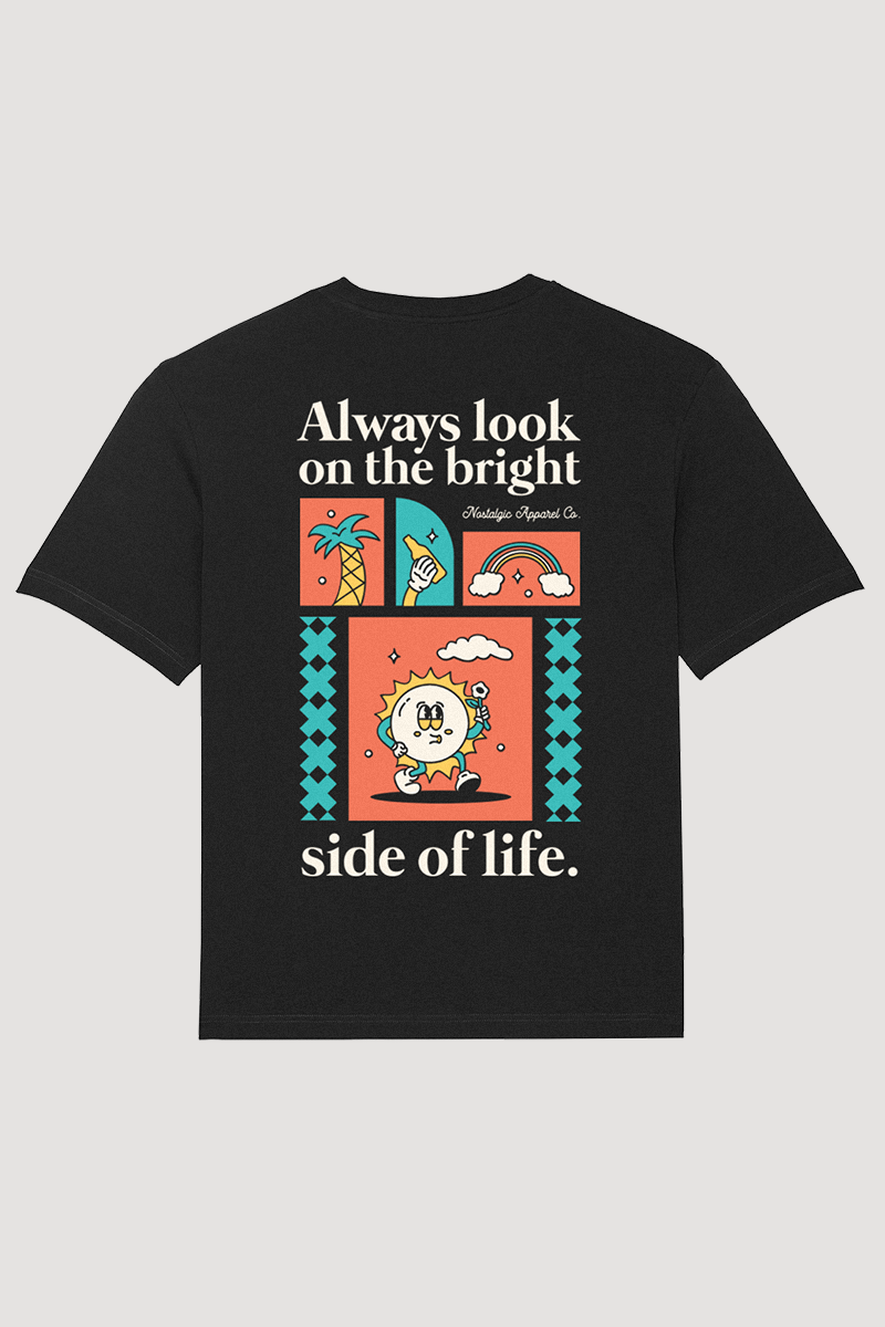 T-shirt unisexe noir « Always look on the bright side of life » | L / Coupe ajustée