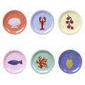 Set de 6 dessous de verre « Seaside Lunch » - 11 cm