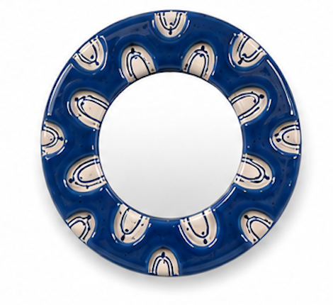 Miroir en céramique artisanale - Fait main dans le Jura
