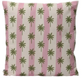 Coussin d'extérieur en polyester Palmtree lignes roses