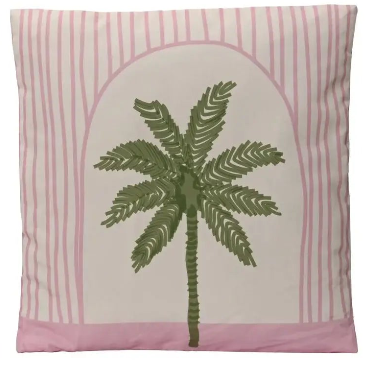 Coussin d'extérieur en polyester Palmtree rose