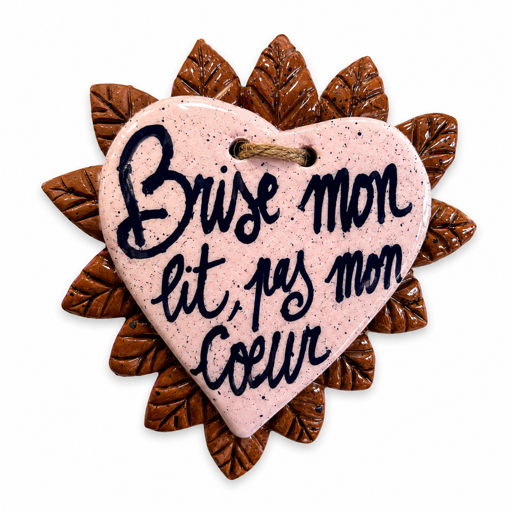 Ex-voto cœur en céramique artisanale – fait main dans le Jura