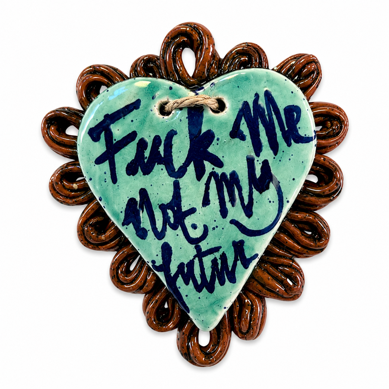 Ex-voto cœur en céramique artisanale – fait main dans le Jura