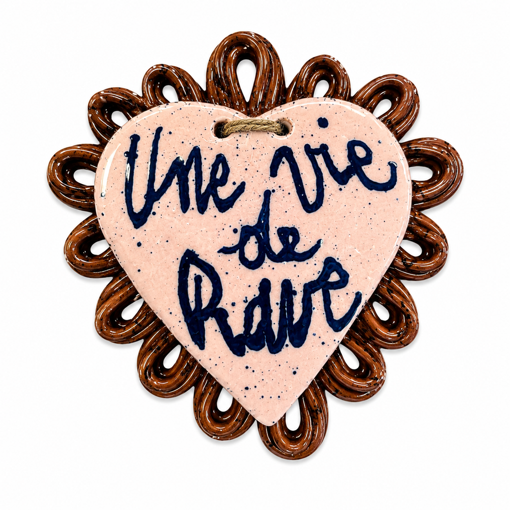 Ex-voto cœur en céramique artisanale – fait main dans le Jura
