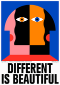 Brutto affiche different is beautiful 50x70