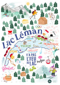 Affiche Lac Leman 29,7x42 cm - Exclu Blue Kiwi