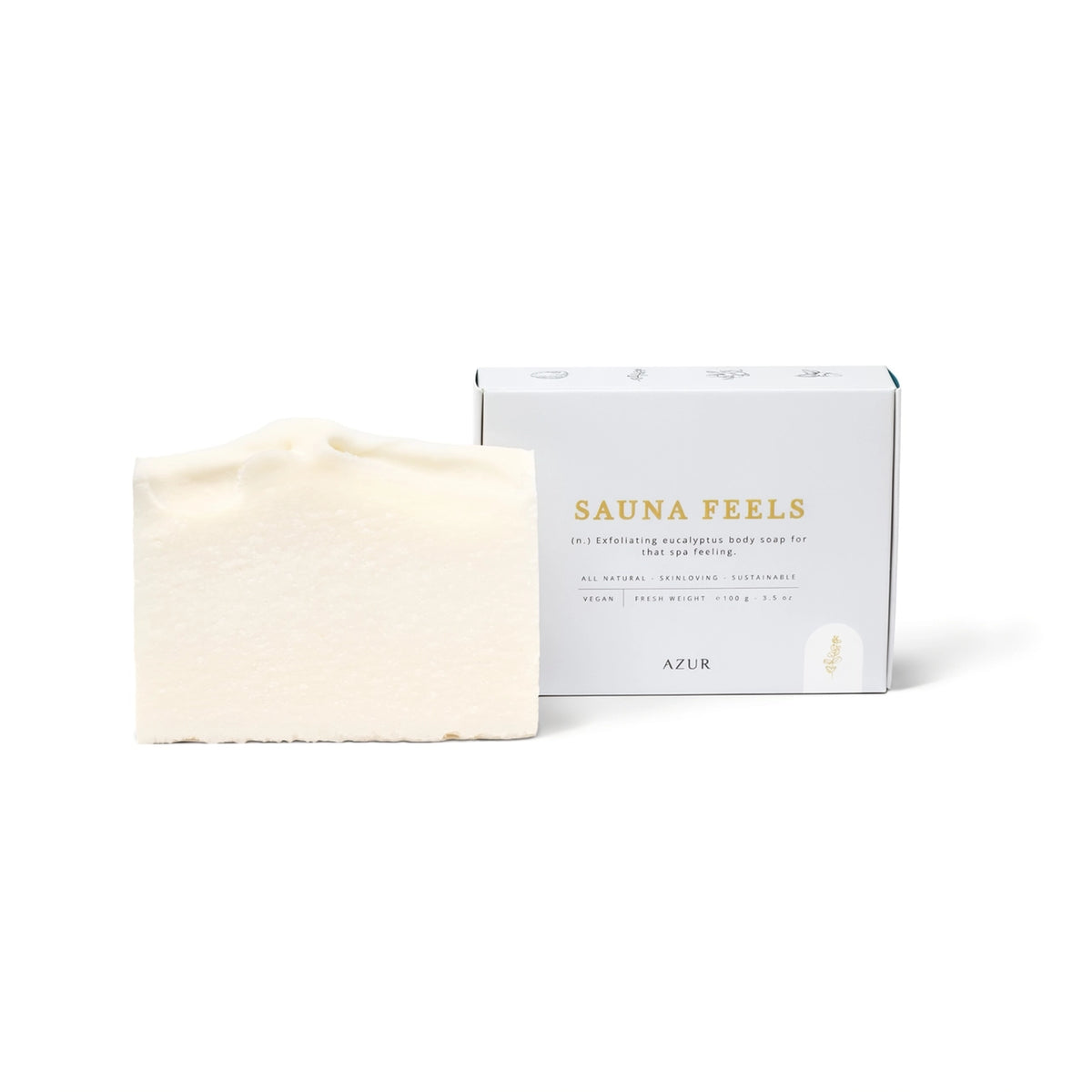 SAUNA FEELS | savon exfoliant au sel naturel parfum eucalyptus