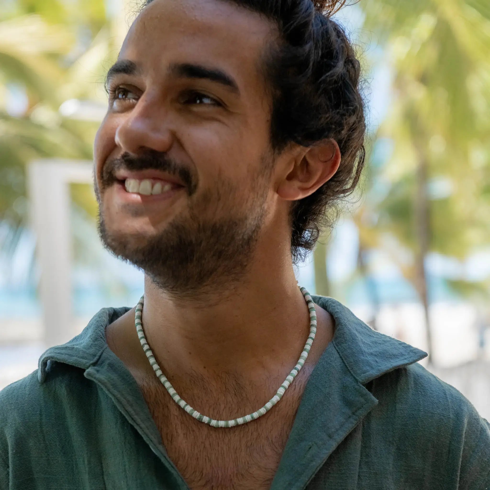 Collier en perles naturelles Pai Canyon, collier Suf pour hommes