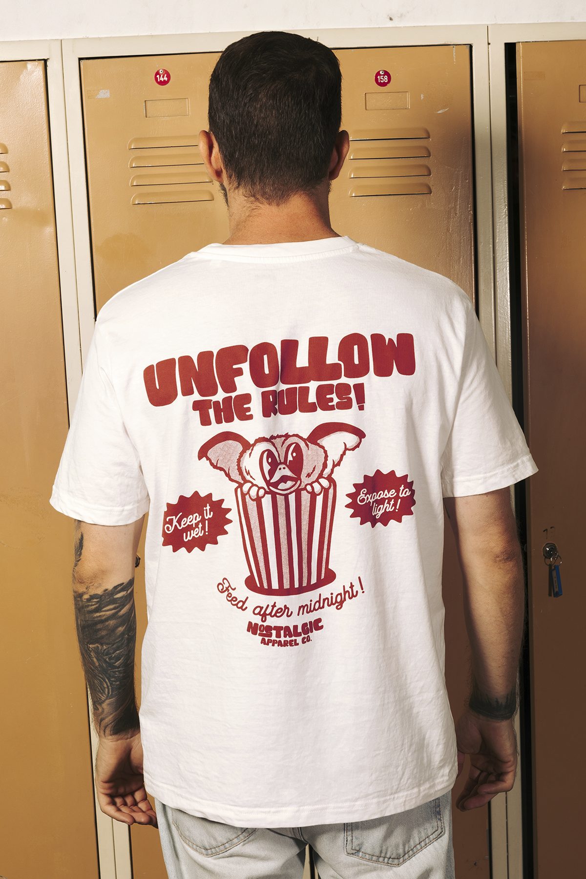 T-shirt unisexe blanc cassé « Unfollow the rules » | L / Oversize