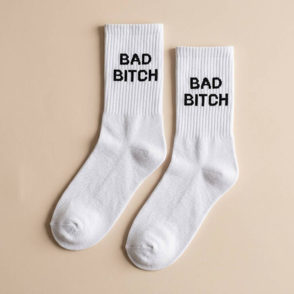 Chaussettes à message « 90s Bitch » — Cadeau pour enterrement de vie de jeune fille: Salope des années 90 / 37-43