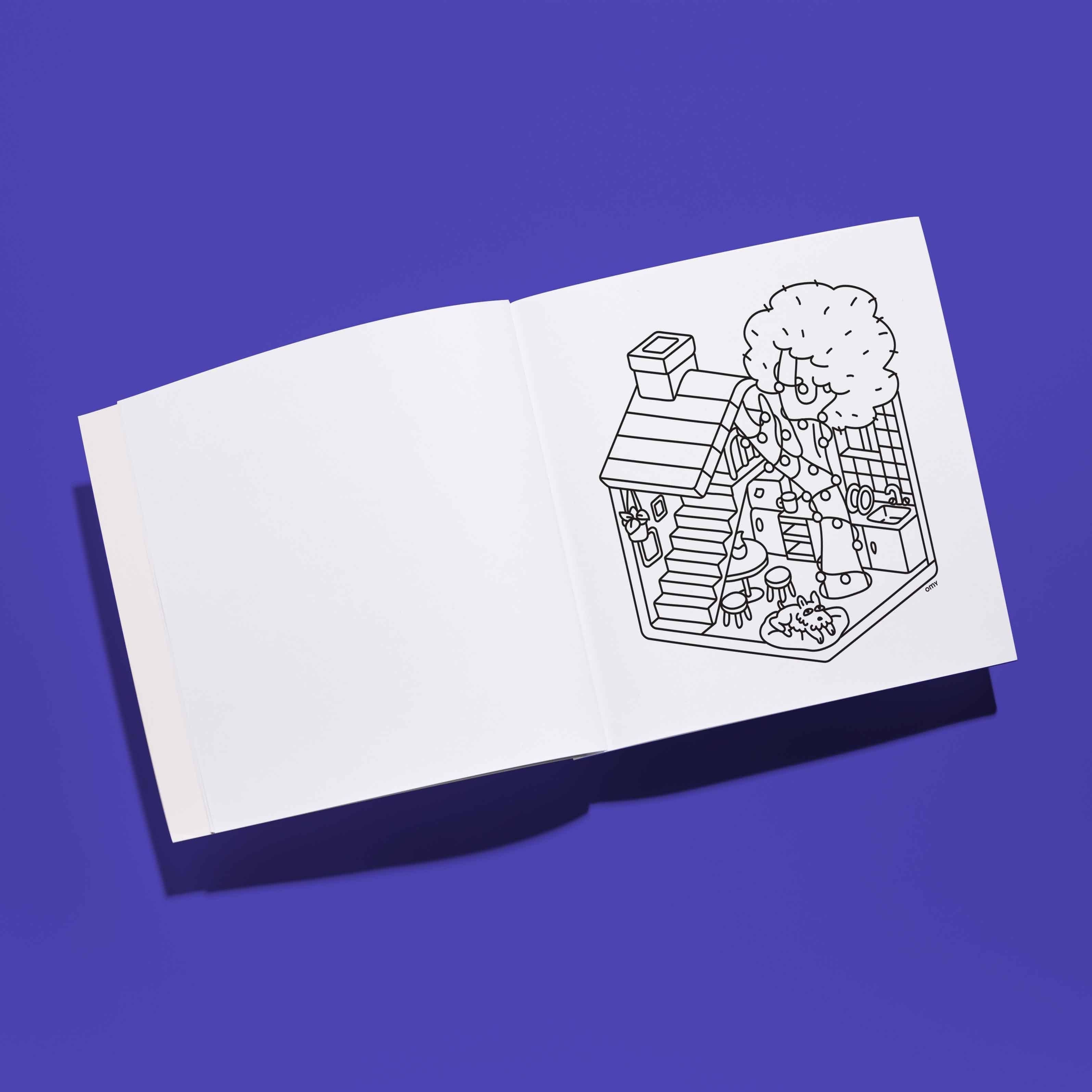 COZY ART COLORING BOOK - TINY HOUSE