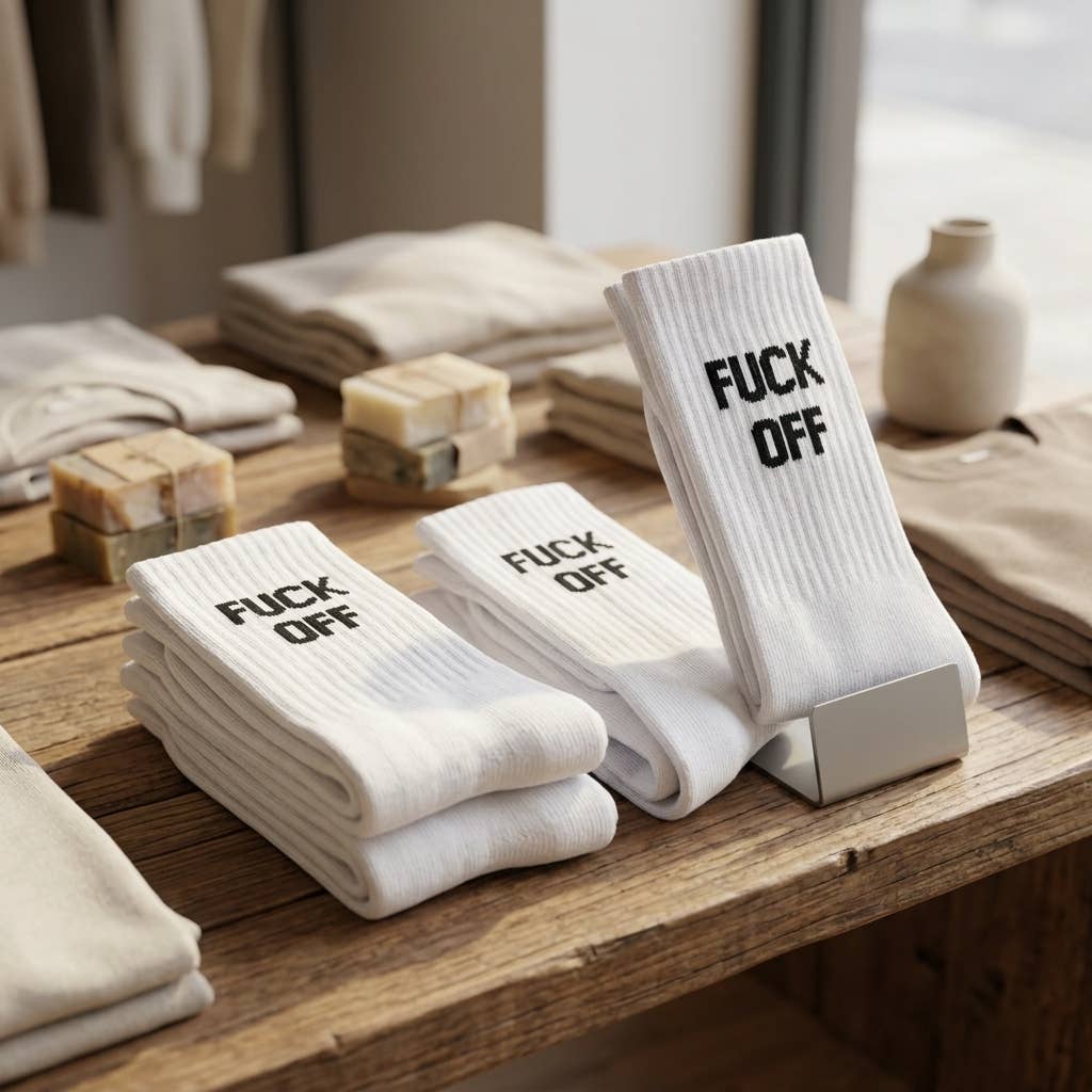 Chaussettes à message « Va te faire foutre »: Fuck Off / 37-43