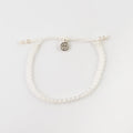 Bracelet Marley en perles de verre, bracelet Surf coloré: Blanc