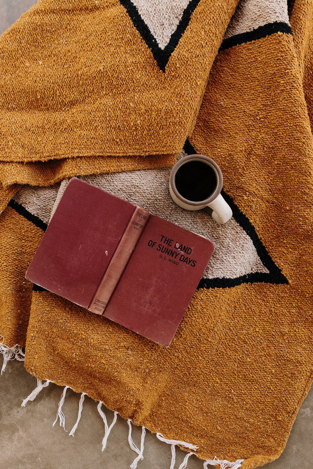 70s + Sunshine//Couverture tissée à la main