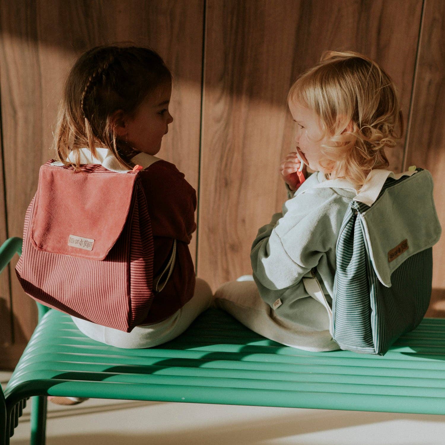 Sac à dos école vert - made in France