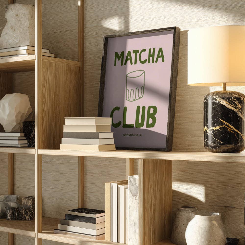 Tirage d'art « Matcha Club » — Affiche typographique graphique: Pas de cadre / 30 x 40 cm