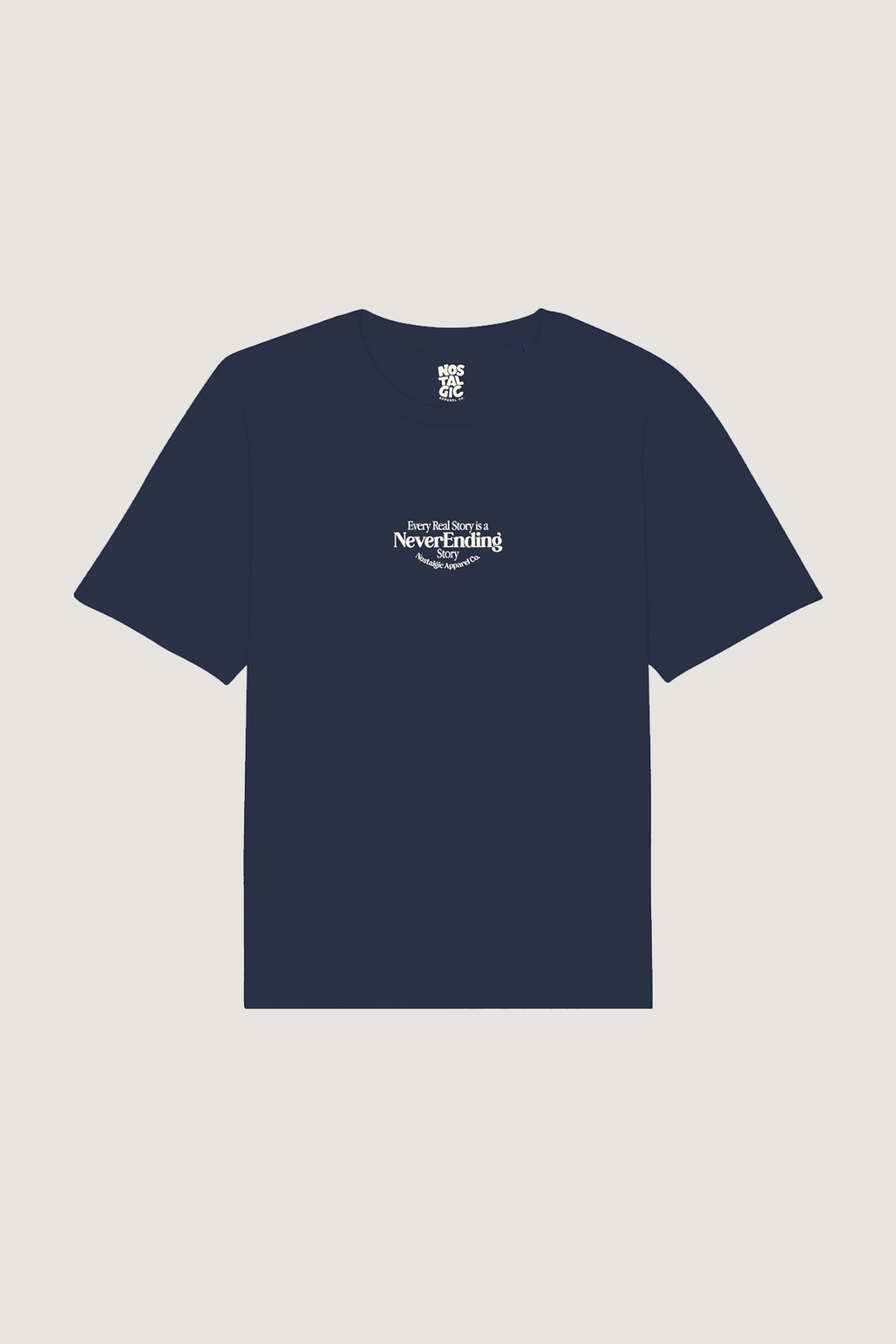 T-shirt unisexe Neverending en bleu foncé: S / Oversize