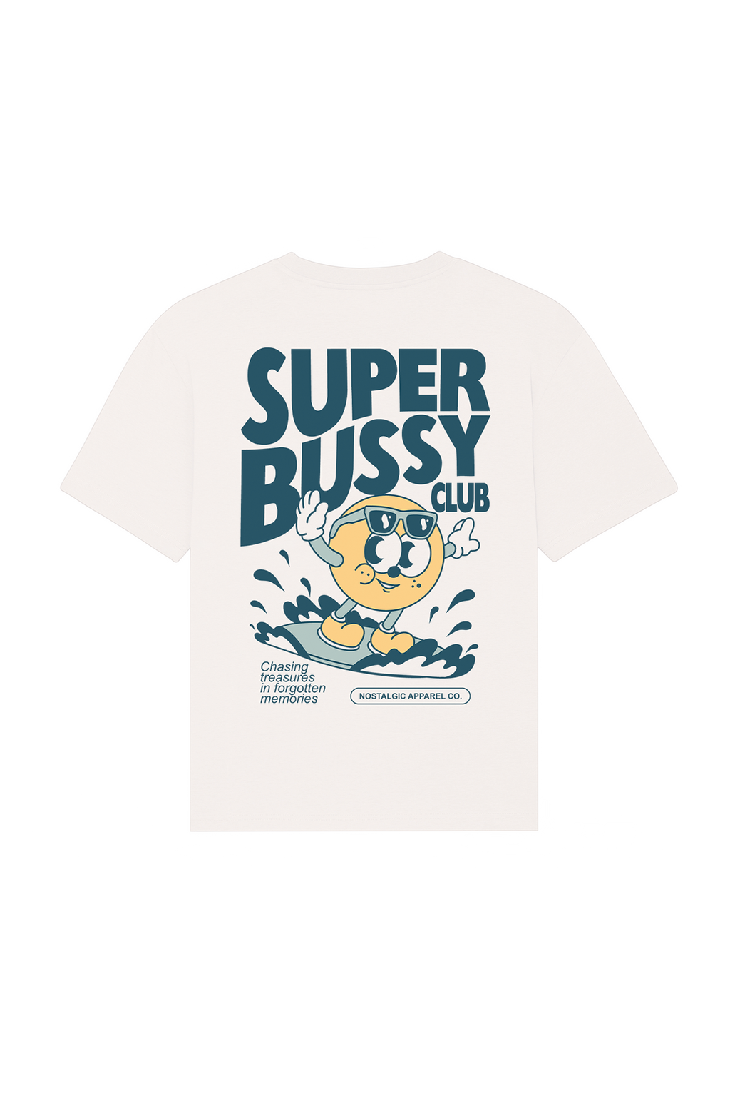 T-shirt unisexe blanc cassé « Super Bussy Club »  | M / Oversize