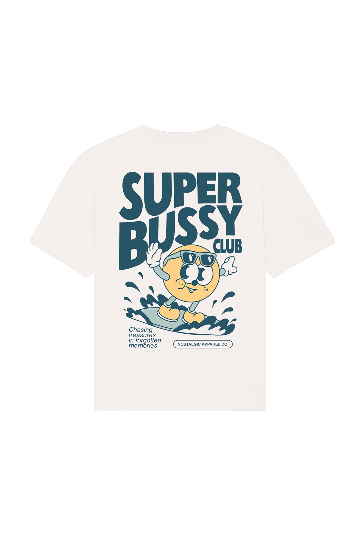 T-shirt unisexe blanc cassé « Super Bussy Club » | L / Oversize