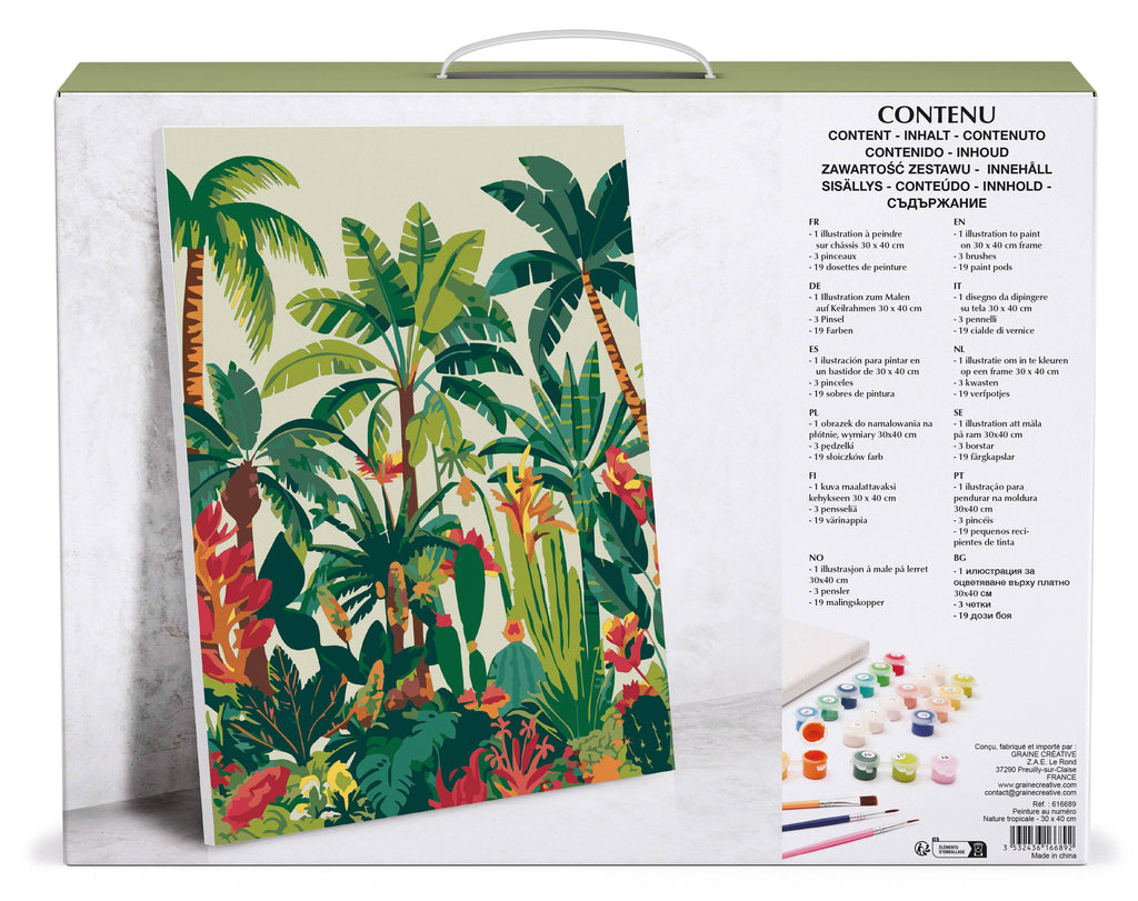 PEINTURE AU NUMERO 30 x 40 - NATURE TROPICALE