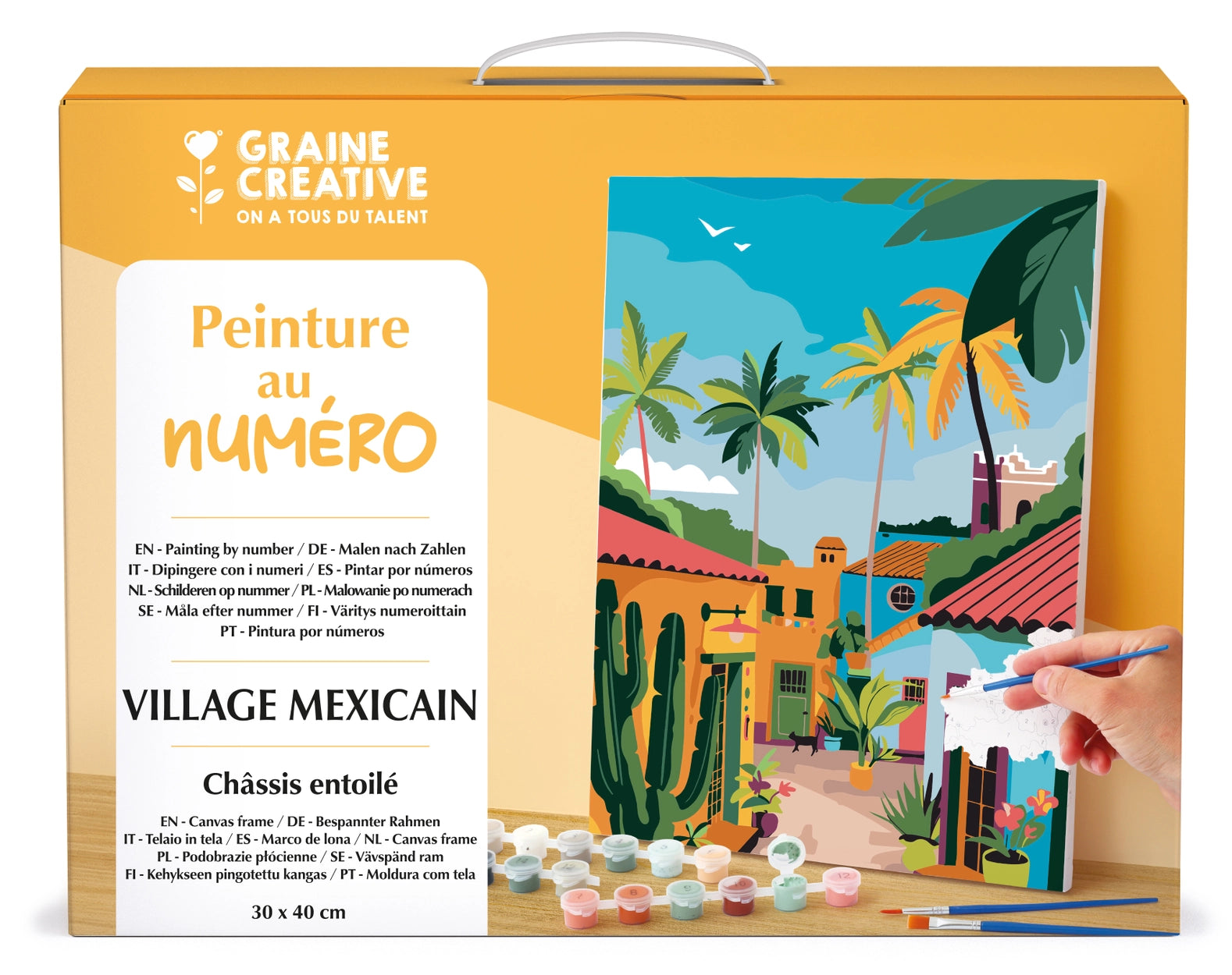 PEINTURE AU NUMERO 30 x 40 - Village Mexicain