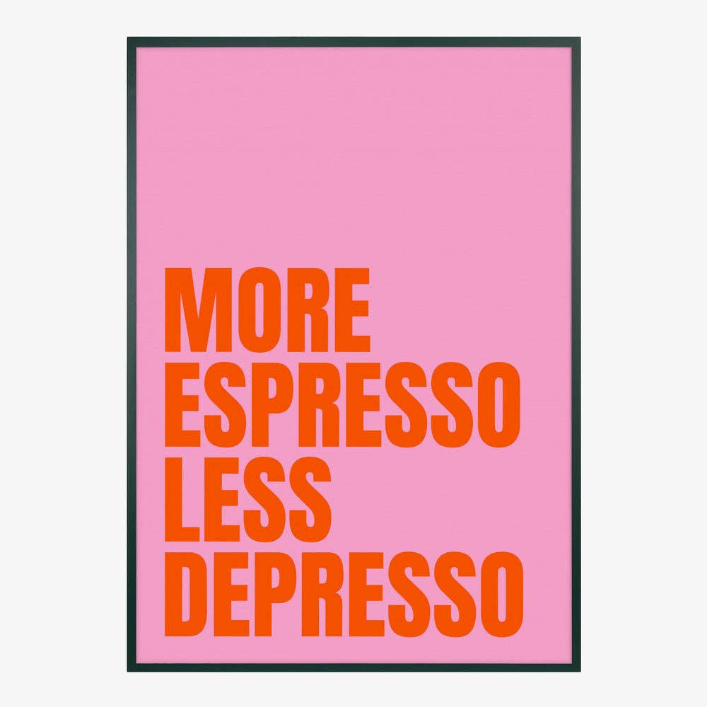 Plus d'espresso — Impression d'art café — Pop graphique: Pas de cadre / 30x40 cm