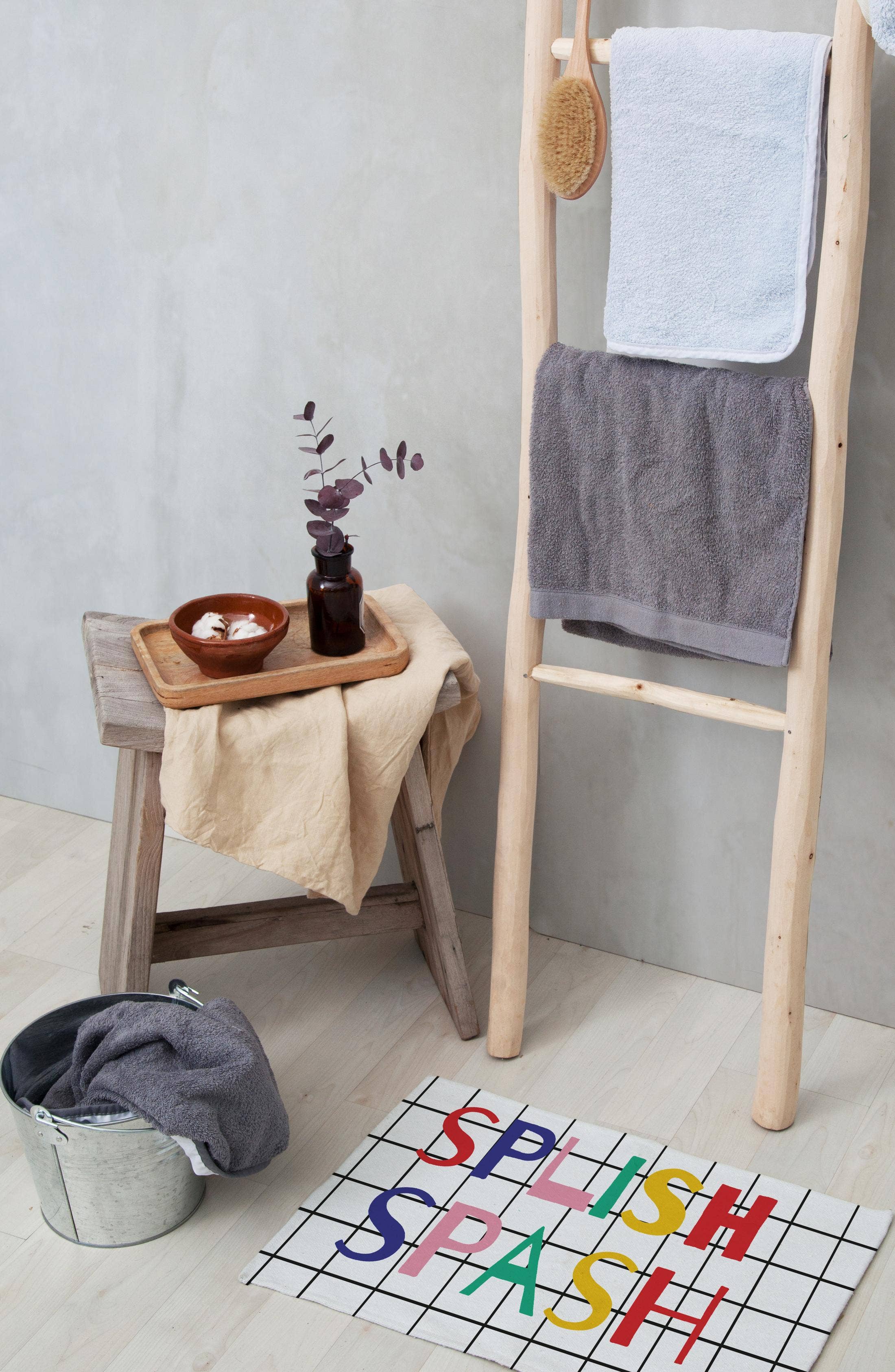 Tapis de bain antidérapant 60x40 Éclabousser