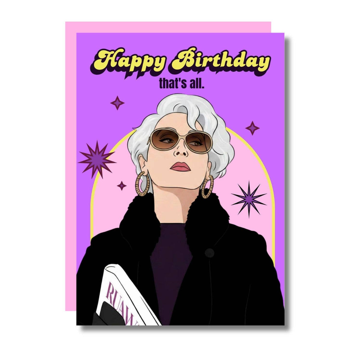 Joyeux anniversaire, c'est tout — Carte d'anniversaire drôle « Icône de la mode »