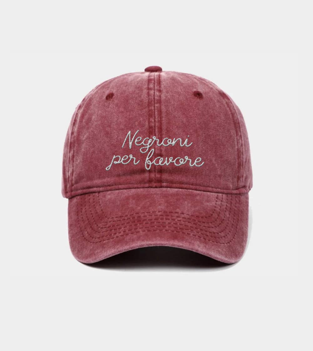 Casquette Brodée - Negroni per Favore: Rouge vintage