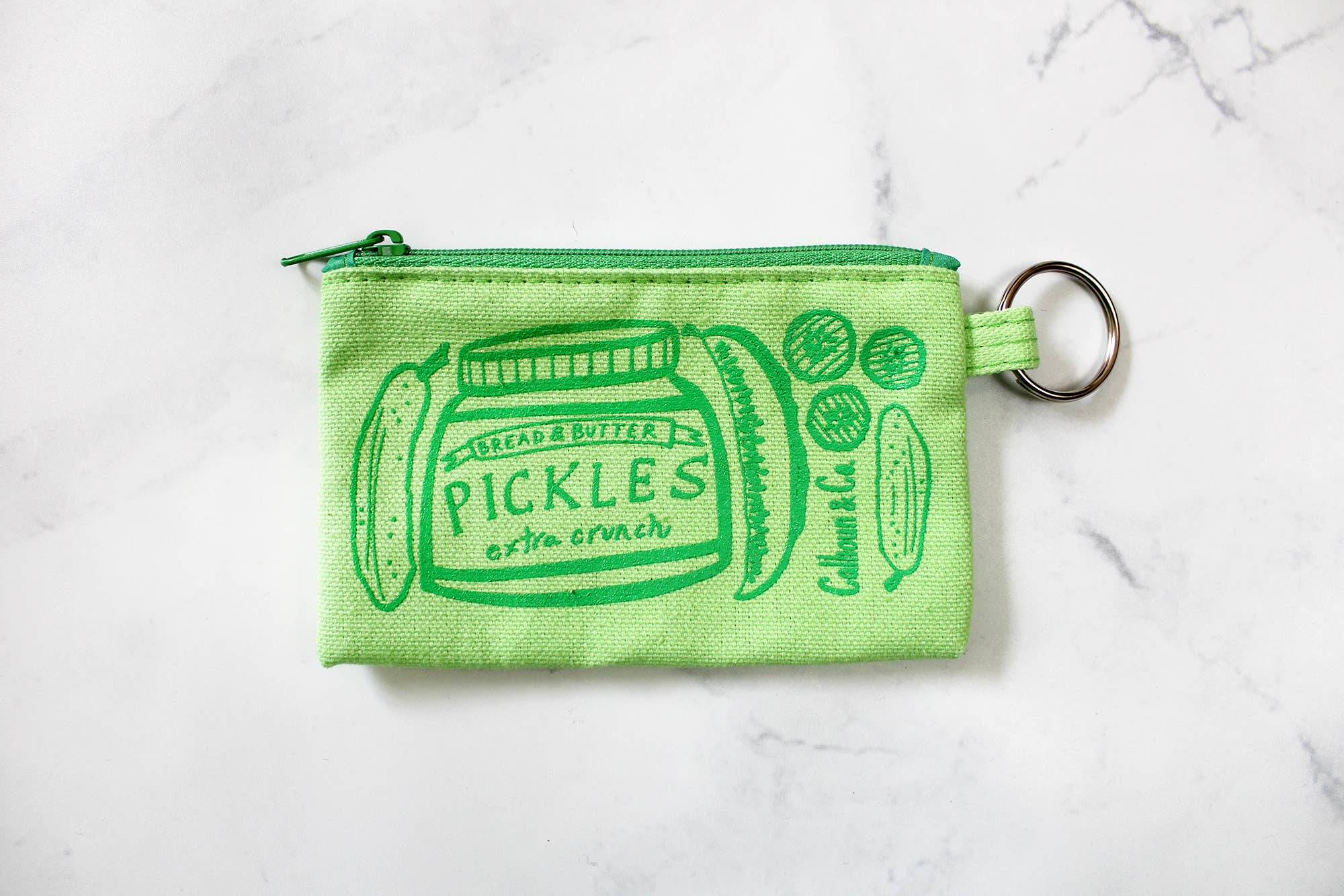 Pochette à cartes zippée Pickle avec porte-clés