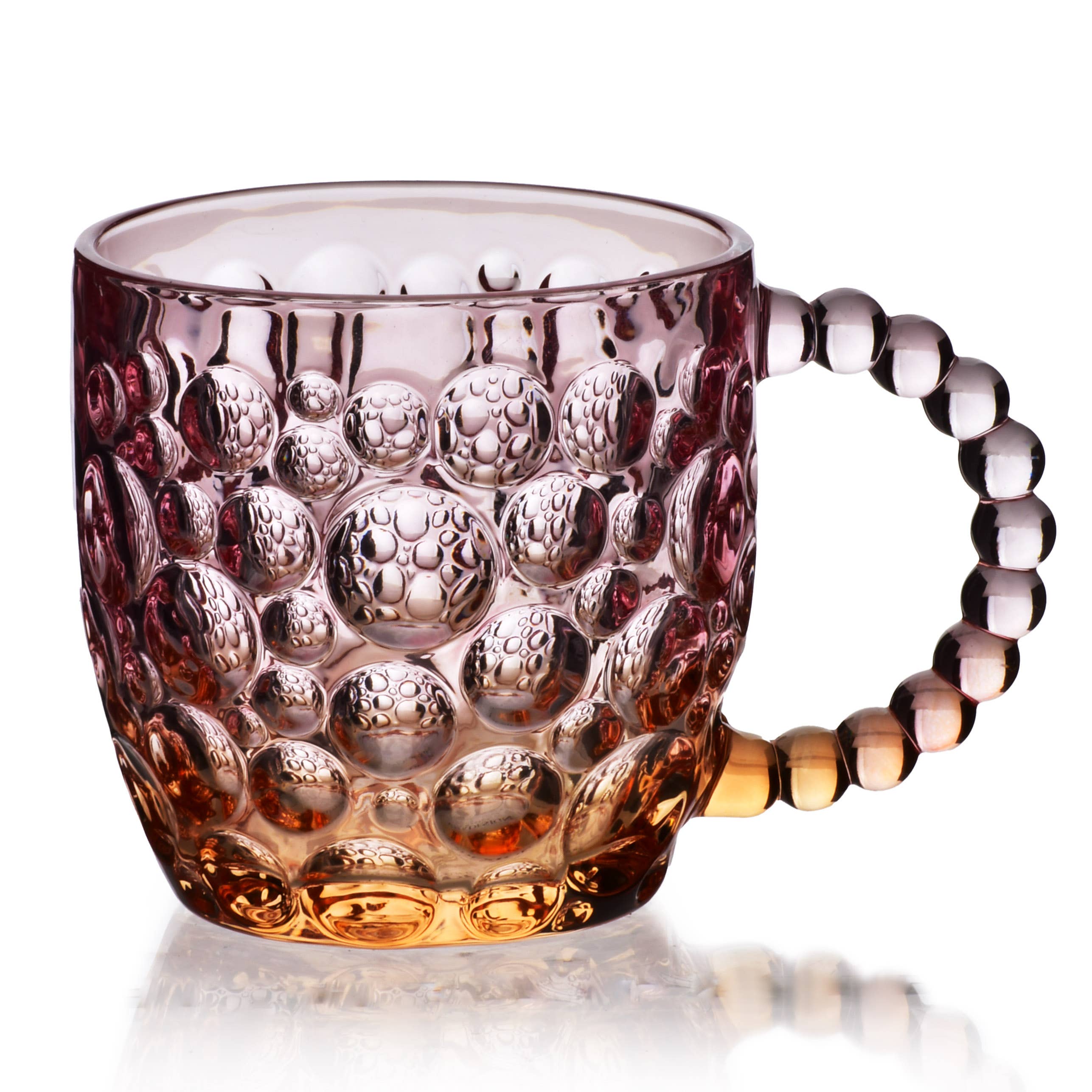 Tasse en verre VINI PEARL rose 9 x 13 x 8,5 cm