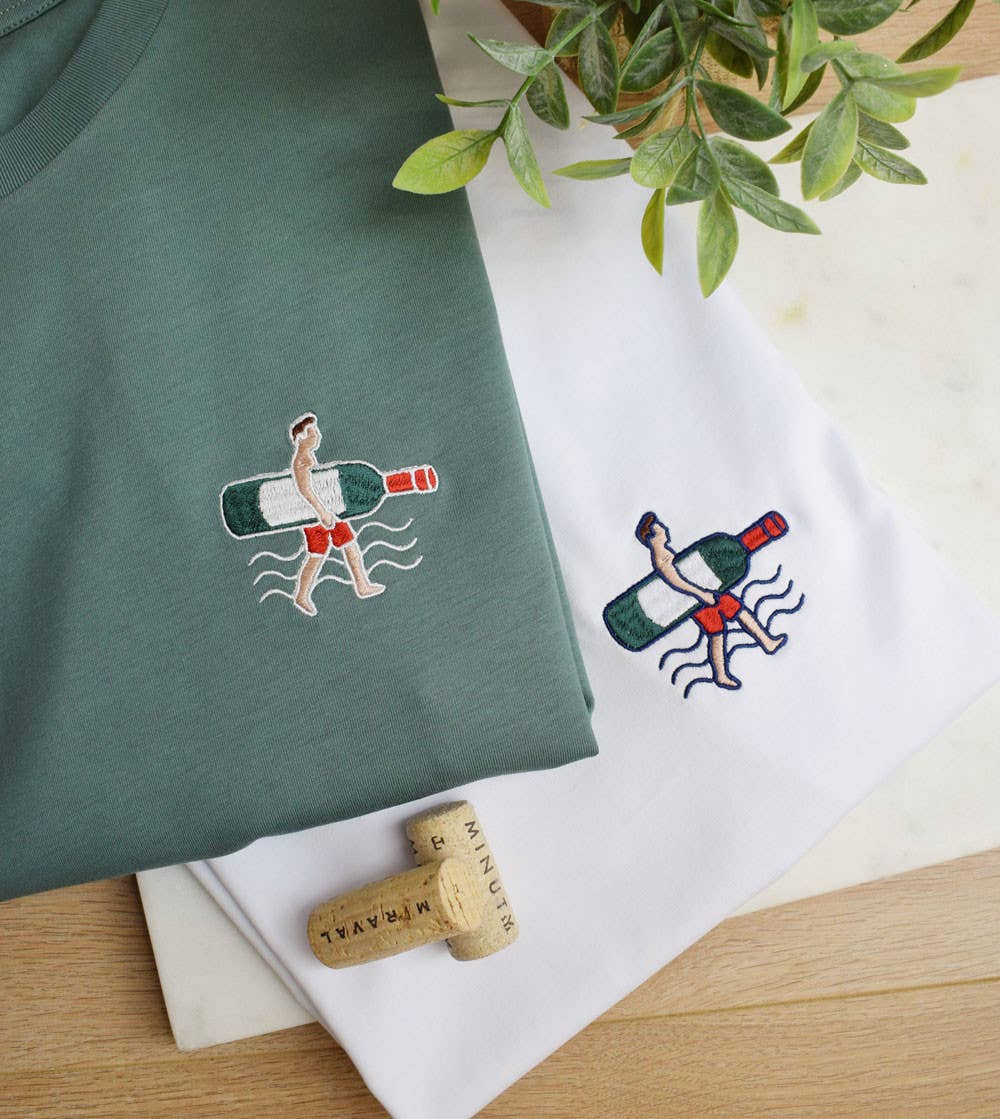 T-shirt Brodé - Surf Vin: Vert / M