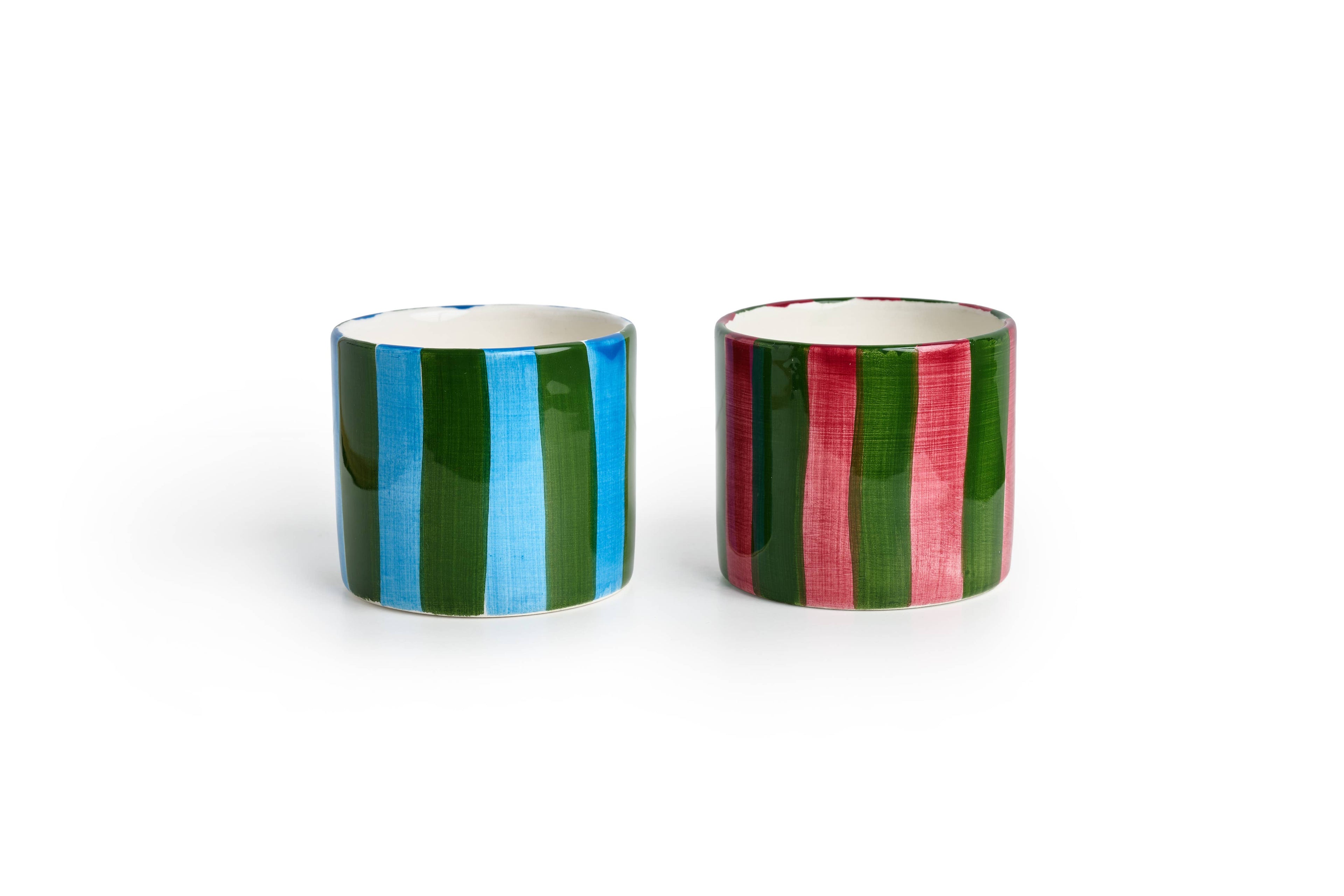 Ensemble de 2 tasses en céramique (Rayures de Vin)