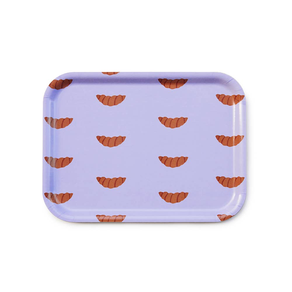 Plateau de service CROISSANT Lilas - 27x20 cm
