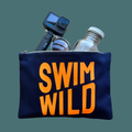 Sac zippé Swim Wild bleu marine \ Neon Orange
