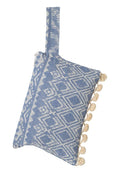 Pochette de plage Hydra pompon bleue jean - intérieur imperméable