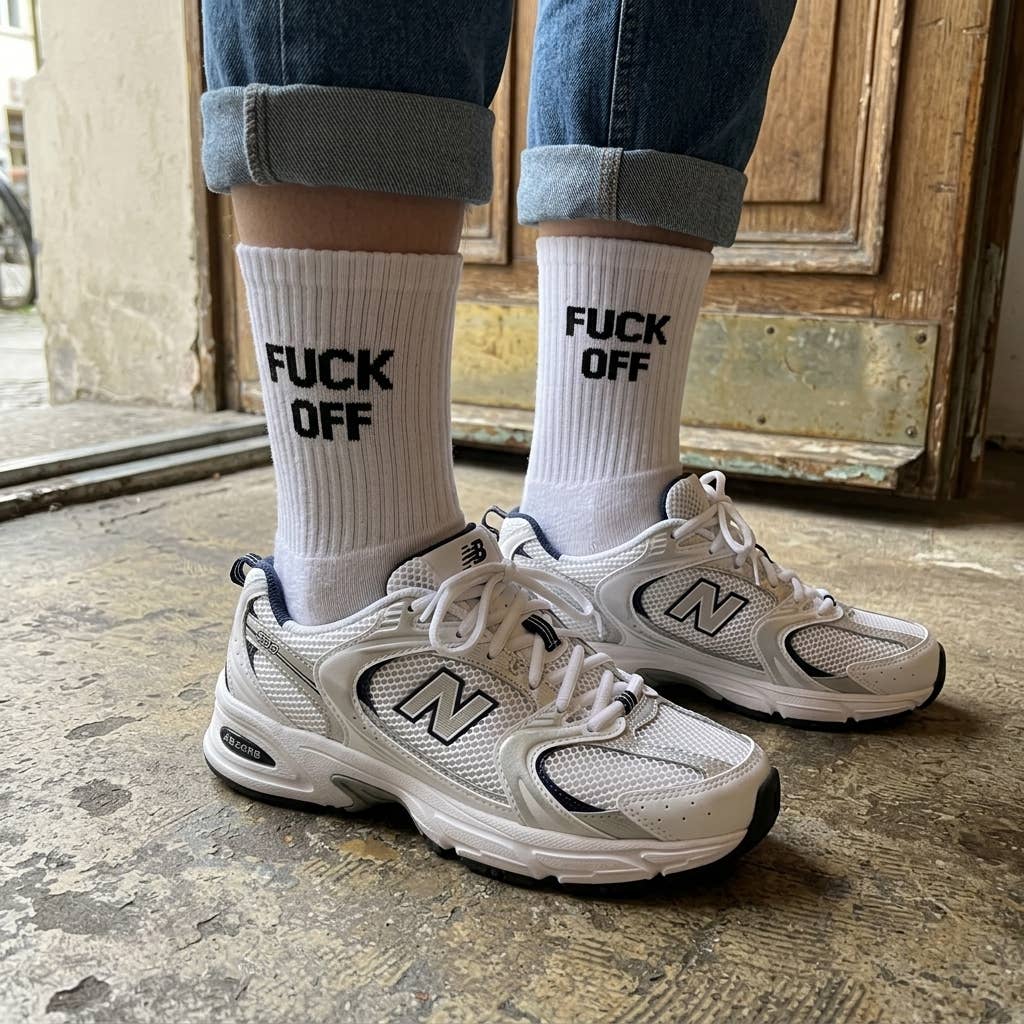 Chaussettes à message « Va te faire foutre »: Fuck Off / 37-43