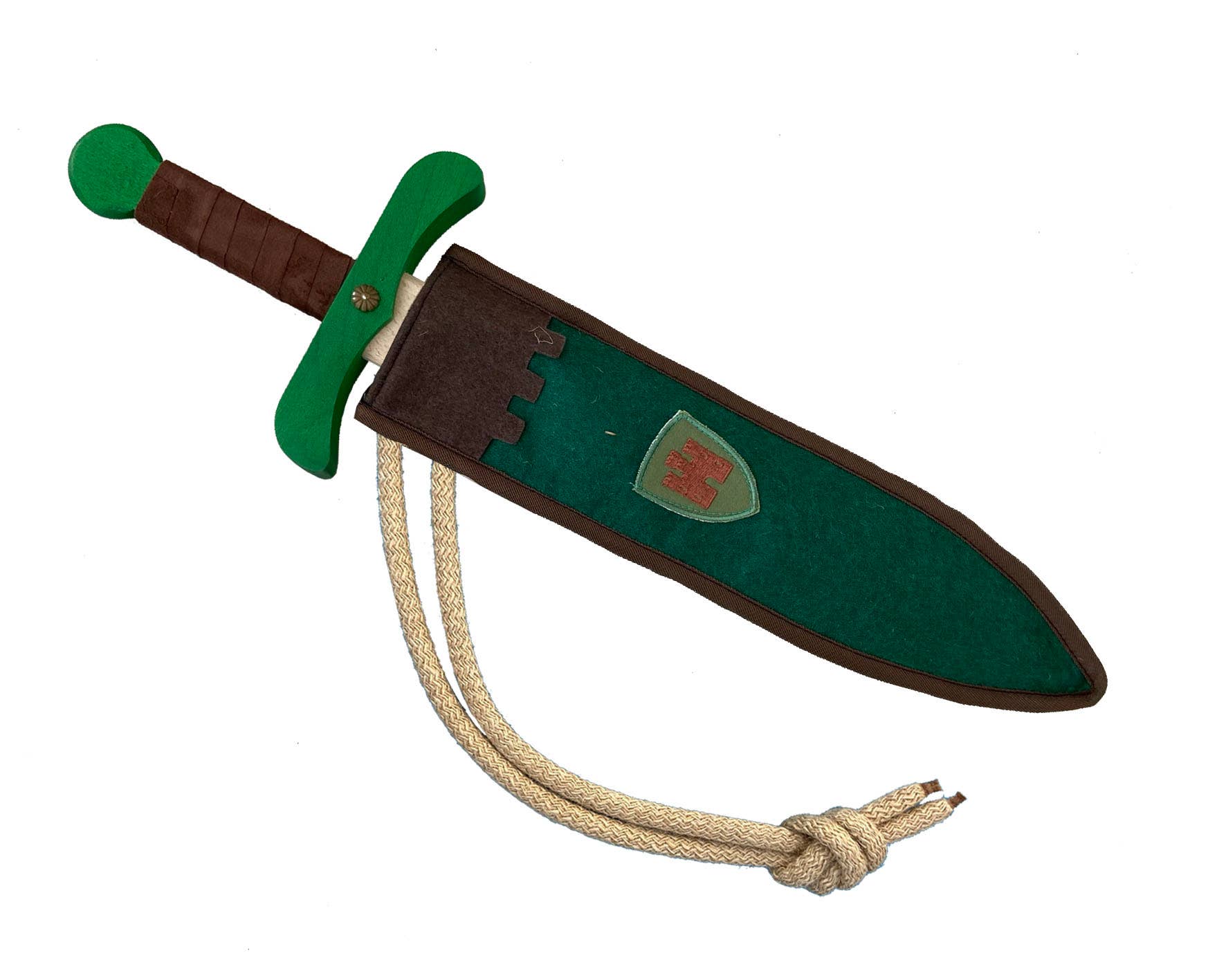Épée KAMELOT S avec étui marron/vert - ST398F