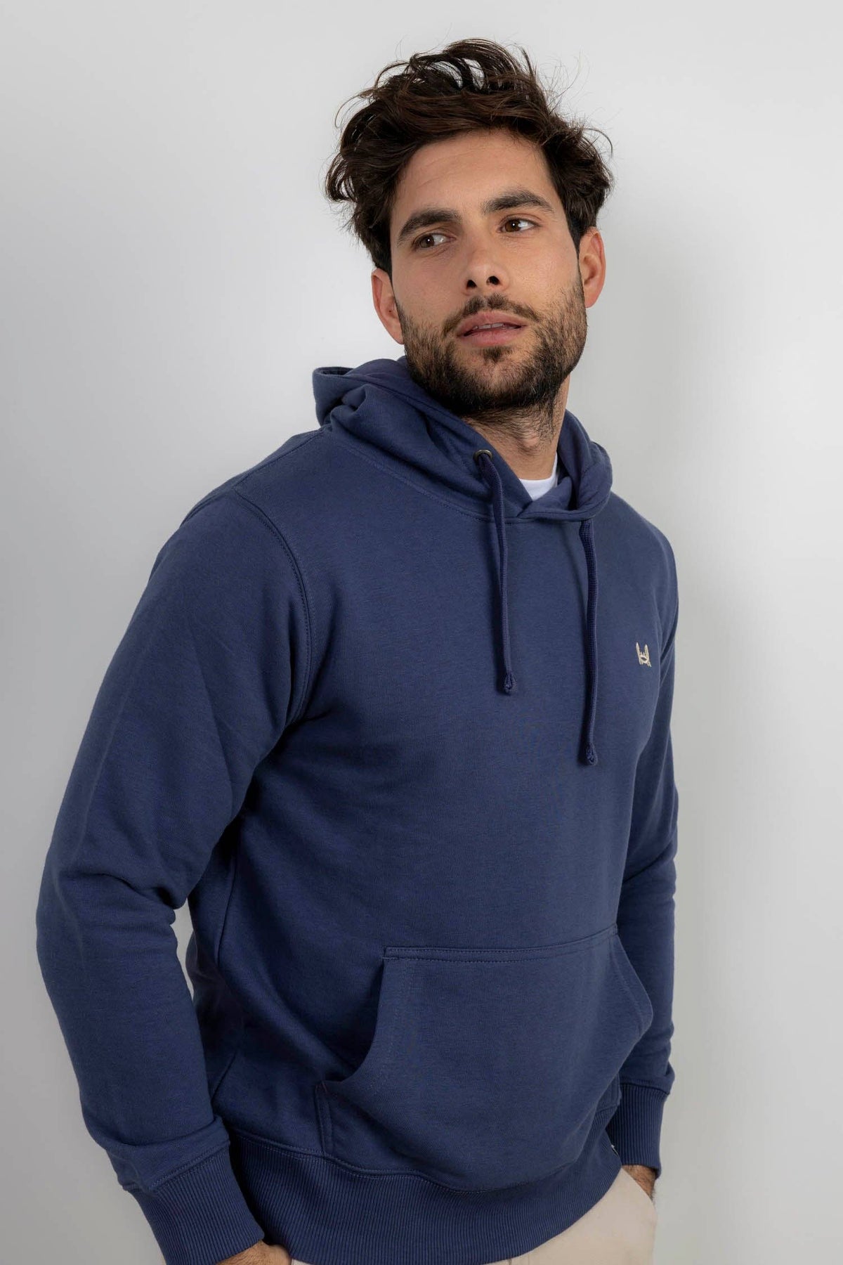 Sweat à Capuche Basique Marine: M