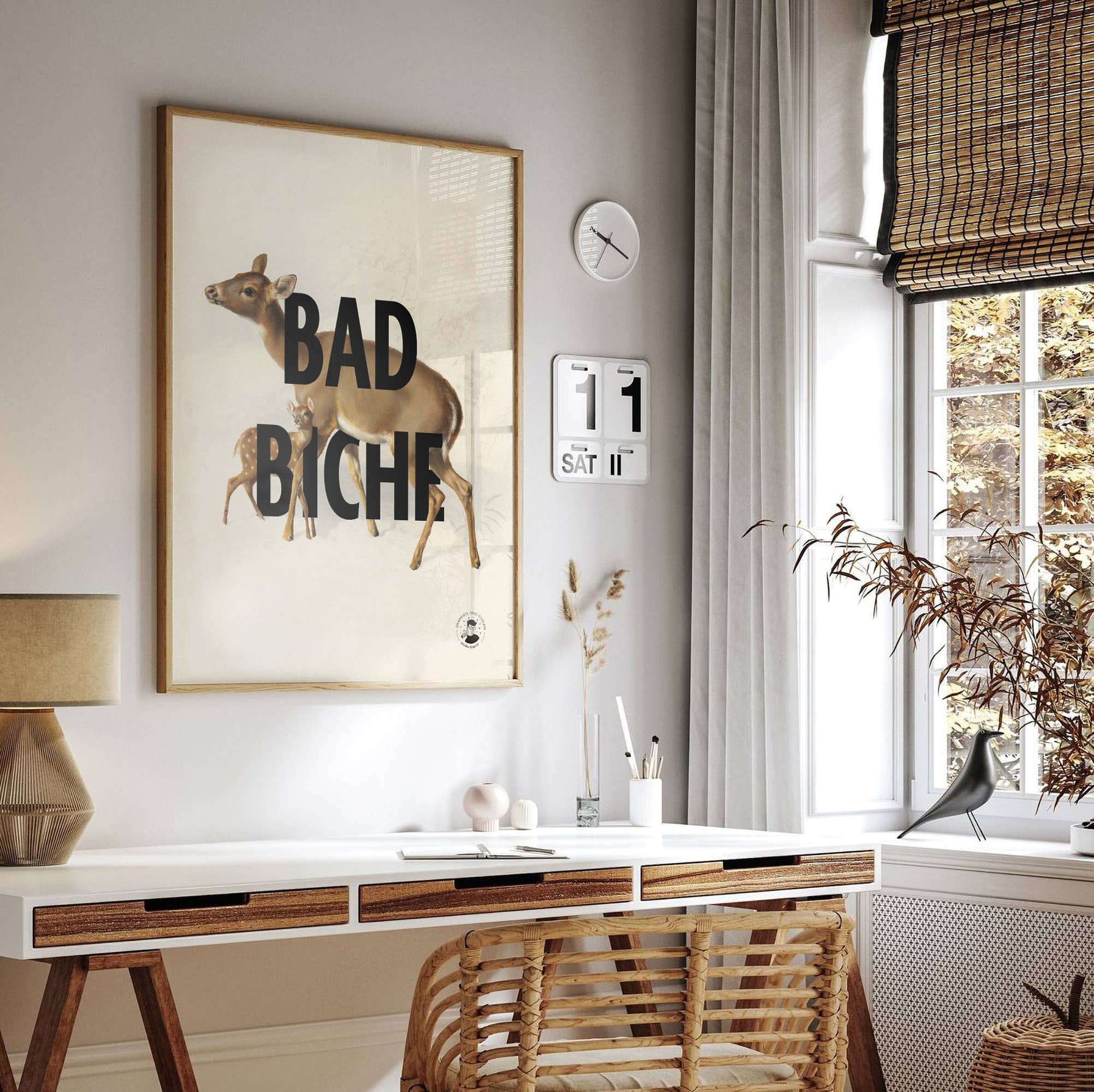 Affiche | Bad Biche | Poster Graphique Et Vintage: L - 30x40cm